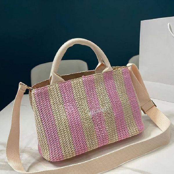 

fashion designer totes luxury brand purse straw weaving open bag wallets women handbags tote real leather bags lady plaid purses duffle by b