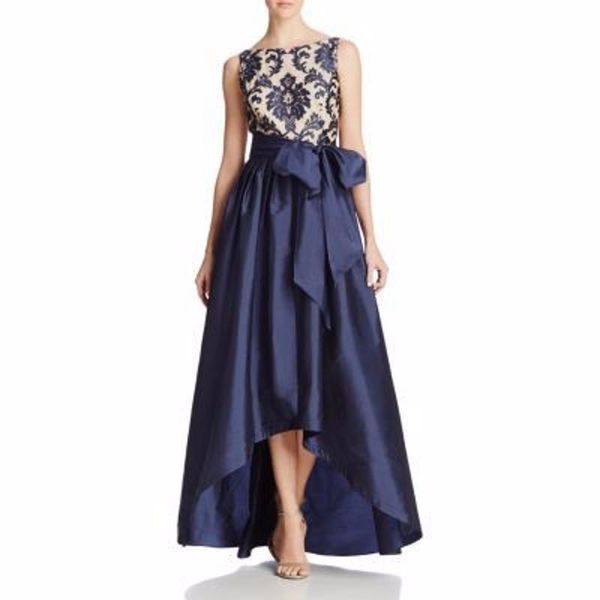 Gonne Gonna asimmetrica blu navy scuro Custom Made Big Bow Girovita Lunghezza del pavimento Long Maxi High Low WomenGonne