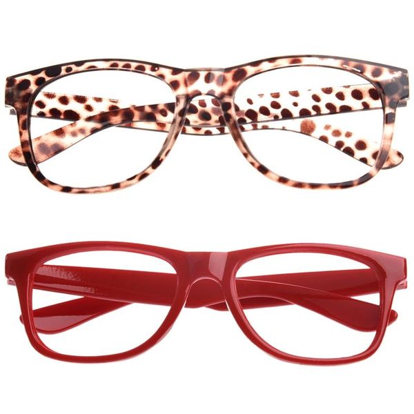 Moda Armações de Óculos de Sol Pcs Elegante Meninos Meninas Crianças Acessórios para Festas Óculos Armação Sem Lentes Leopardo VermelhoModa