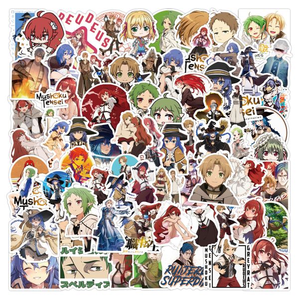 

100pcs jobless reincarnation mushokutensei anime gift pvc stickers for diy wall car book graffiti decals sticker