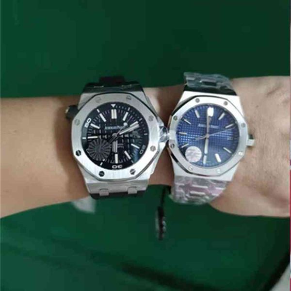 

suitable for ap15400 royal abby multifunctional timing watch mens oak offshore 15710 waterproof mechanical, Slivery;brown
