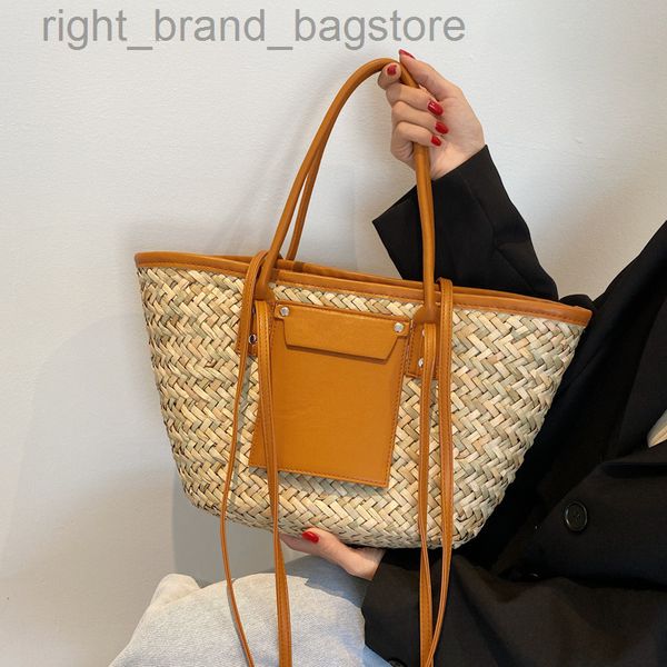 Borse firmate Borsa da spiaggia in vimini bohémien Borsa da basket in paglia intrecciata estiva per donna Borsa a tracolla in rattan da viaggio Bali W220813