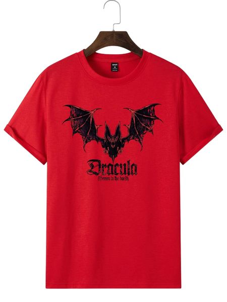 

romwe guys bat print tee w1pz#, White;black