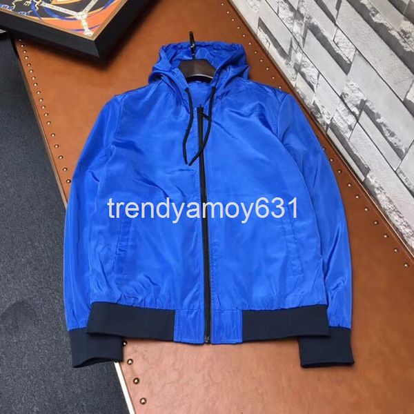 

men's jackets men's double-sided jacket coat high-end fashion casual windbreaker physical network, Black;brown