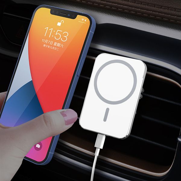

wireless car phone charger magnetic mount holder fast 15w quick charging aluminum alloy qi chargers for iphone13 12 pro max