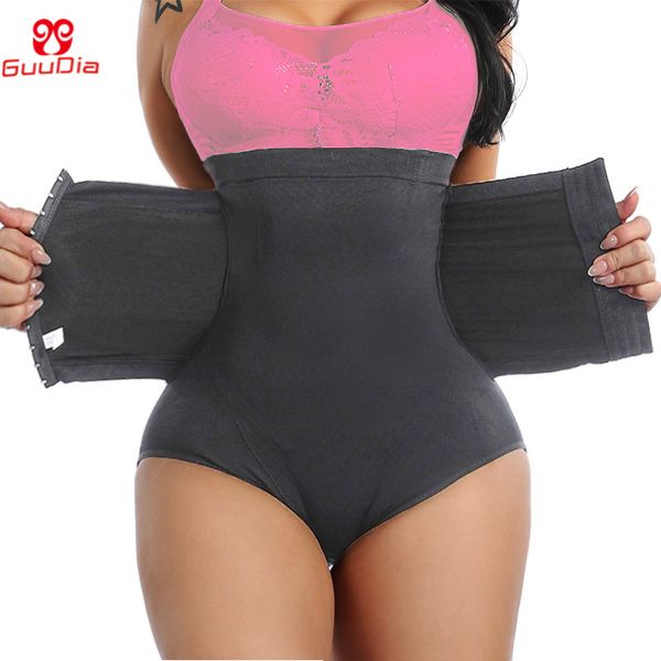 

guudia waist trainer body shaper panties tummy control panty women slimming shapewear underwear postpartum girdle strap 220817