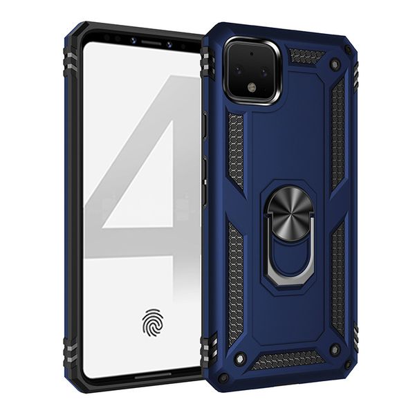 Bracket Schockproof Armor Phone Hüllen für Google Pixel 7 6 5 4 3A 4A 5A XL Defender Hochleistungsmagnetischer Ring -Telefonzubehör Mobile Covers