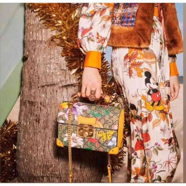 

designers bamboo floral print luxury bags, Black;red