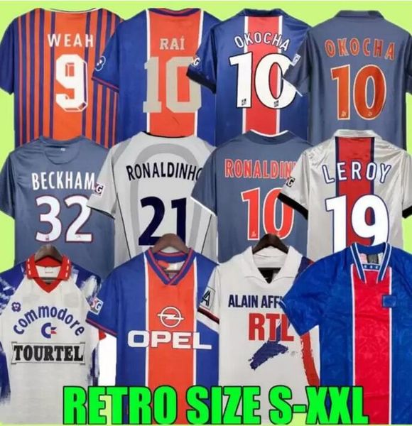 

01 soccer jersey 02 03 91 93 94 95 96 psgs retro futebol okocha leroy beckham 98 99 00 01 90 92 06 07 12 13 classic rai anelka ibrahimovic r, Black;yellow