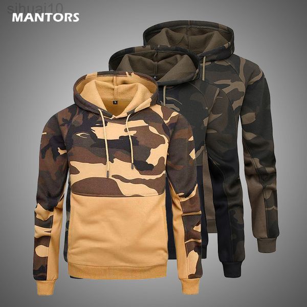 

camouflage men hoodies sweatshirts brand casual fleece sweaters men streetwear spring autumn patchwork sweaters men 2022 l220730, Black