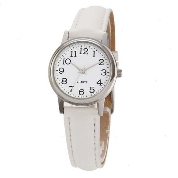 Fácil de ler 25mm Relógio Dial Pu Strap Classic Collection Vestido feminino