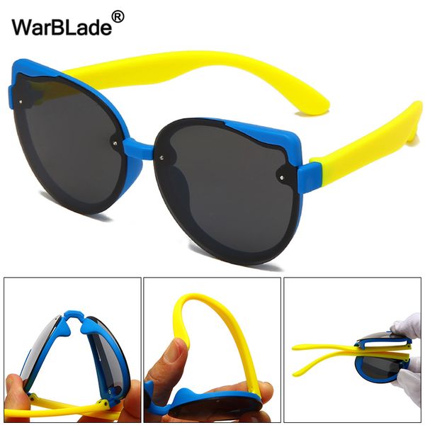 

warblade retro polarized kids sunglasses children cat eyes sun glasses fashion boys girls baby outdoors goggle uv400 eyewear 220705, Blue