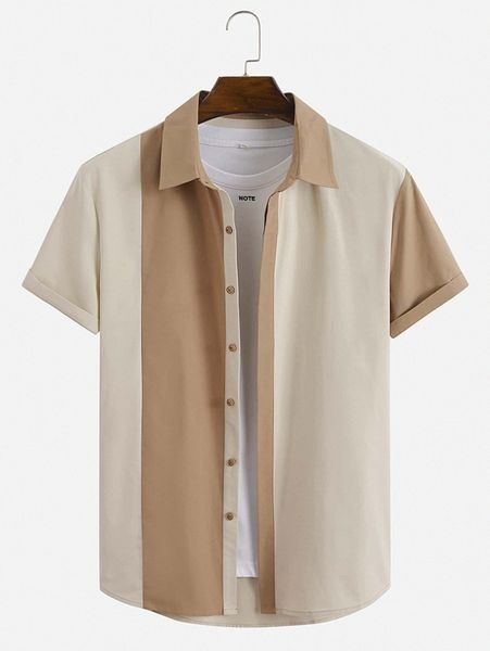 

men two tone shirt without tee d5bh#, White;black