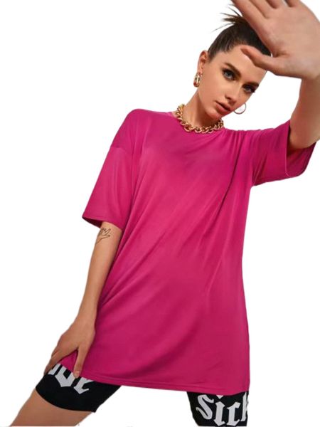 

solid drop shoulder tee q1hv#, White