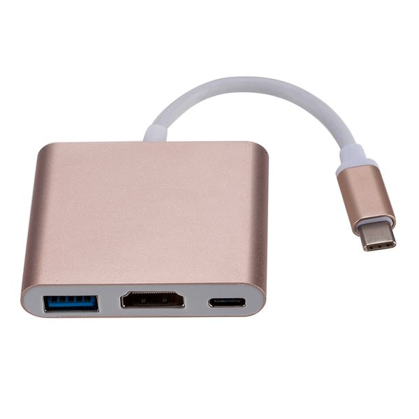 Usb C HDMI-kompatibel Aluminium Usbc Zu HDMI-kompatibel 3,1 Konverter Adapter Typ C Zu USB 3.0/typ C Adapter Typ-C HUB