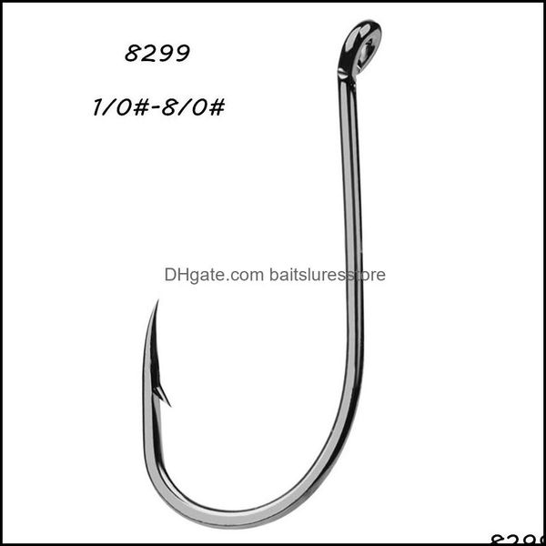 

fishing hooks sports outdoors 200pcs/lot 8 models 1/0-8/0 8299 ocs hook high carbon steel barbed fishhooks asian carp pesca tackle kl-