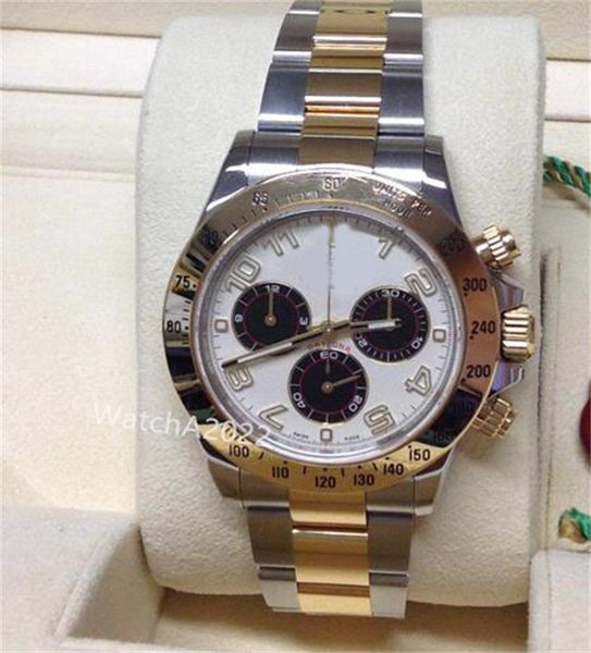 

bp factory luxury watches 40mm 116523 bi/colour panda dial stainless steel automatic movement 7750 work mechanical automatic men watch, Slivery;brown