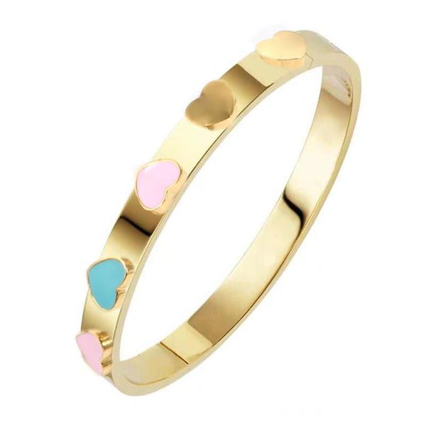 

classic fashion women bangles rose gold 316l stainless steel 18k gold plated bangle charm bracelet men woman loves couple jewelry 267p, Black