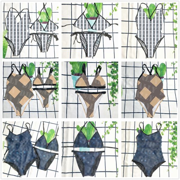 

women letter print swimwear designer bathing suit beach vacation swim wear fashion backless swimsuit