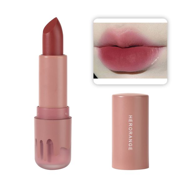 

small flower tube lipstick matte temperament lipstick #02 bean paste berry 1pc
