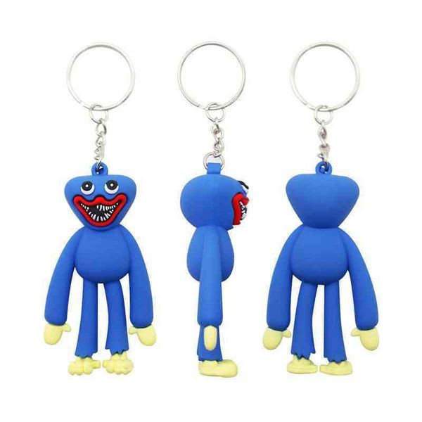

keychains poppyplaytime sausage monster game peripheral hanging ornament huggy wuggy bobby's key chain, Silver