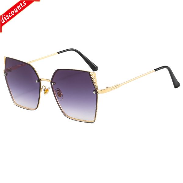 

men's women's fashion trend brand sunglasses wholesale lady elegant personalized polygonal metal ultraviolet, White;black