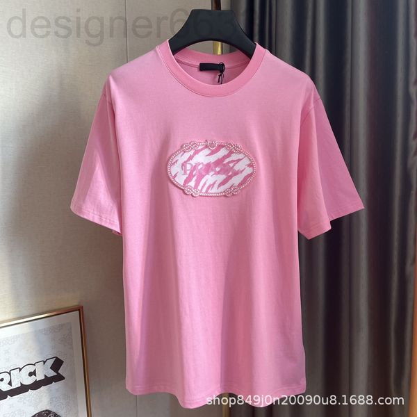 

women's t-shirt designer p's spring and summer printed toothbrush embroidered short sleeved regular round neck men's same sty, White