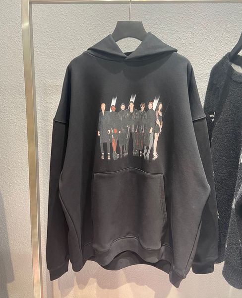 

sample men hoodie set sweatshirt 50 cotton 50 polyester long sleeve printed oversize pullover hoodies wholesale black 7387ug8, Black;brown