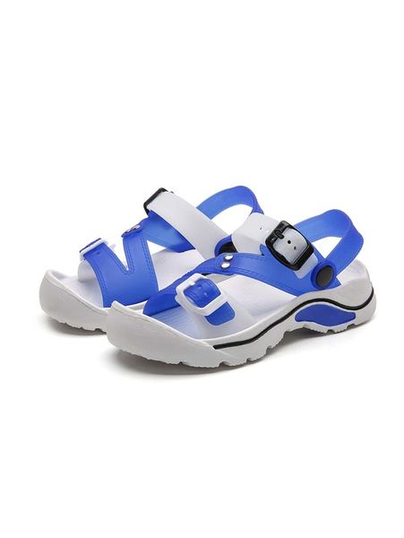 

boys release buckle decor slingback sports sandals she, Black;red