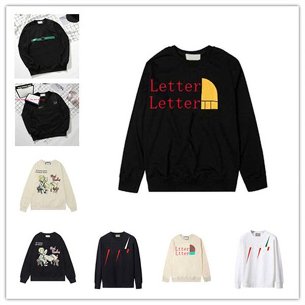 

women hoodie fashion designer sweater pullover sweaters men graphic cartoon children animal lightweight o-neck hiphop boys 10 styles hoodies, Black