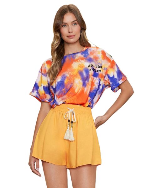 

tassel drawstring waist shorts r5is#, White;black