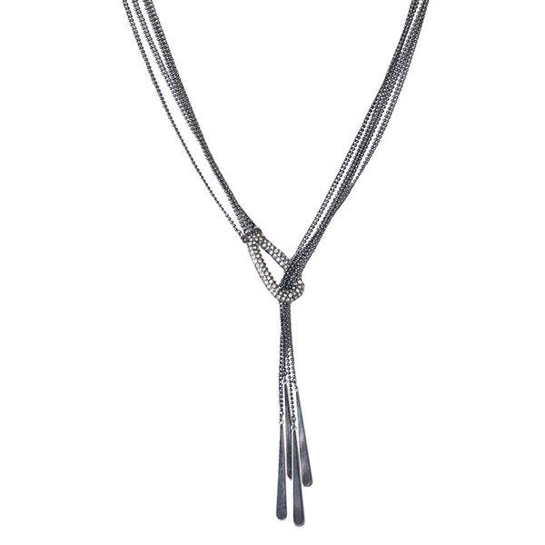 

necklaces the european and american wind exaggerated sweater chain, Silver