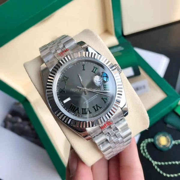 

fashion designer watches mens 41mm 904l stainless steel bracelet leaf auto date mechanical automatic movement fashion waterproof watch, Slivery;brown