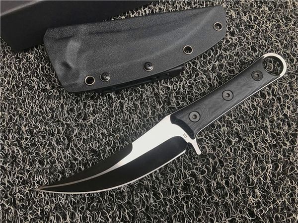 Top Qualität SBK Feste Klinge Taktisches Messer D2 Schwarz Titan Beschichtung Klinge CNC Finish G10 Griff Outdoor Camping Jagd messer Mit Kydex