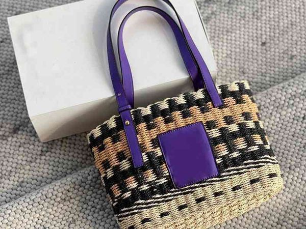 

evening bag straw beach toote shoulder bags wallet for women brand designer clutch strap fashion single square messengers purses 220528