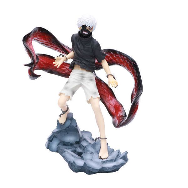 

huiya01 anime tokyo ghoul 22cm kaneki ken awakened ver. pvc action figure collectible model brinquedos toy christmas gift q0621