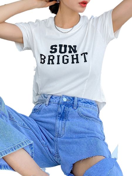 

dazy letter graphic tee 05b3#, White