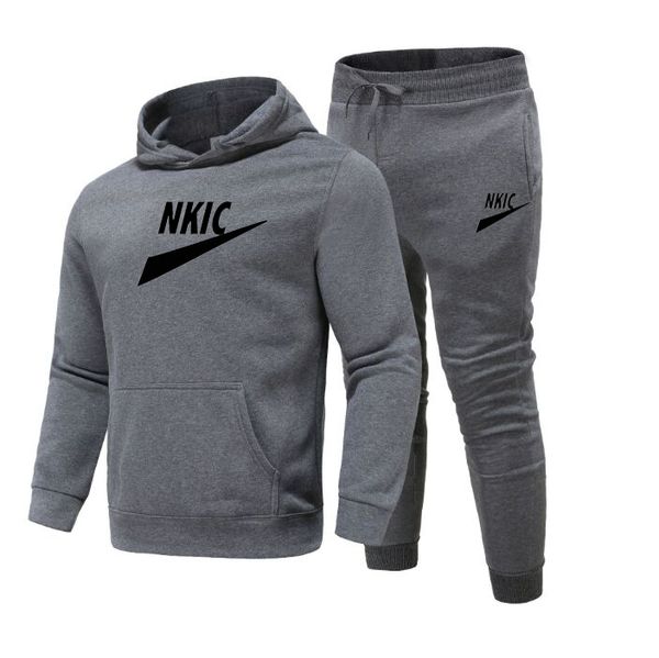 

2022 fashion men brand tracksuit set sweatshirt jogger sports suits trouser printed sweater sports leisure outdoor clothes s-3xl, Gray
