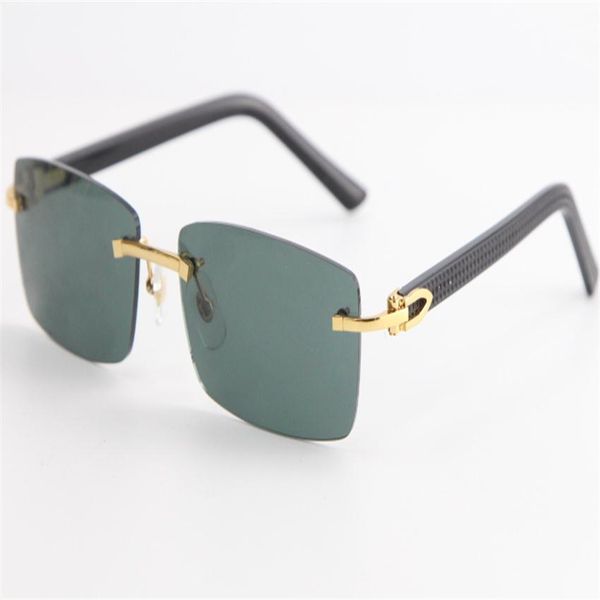 

designer mens women rimless black plaid plank sunglasses 8200757 fashion brand sun glasses transparent frames with cl299l, White;black