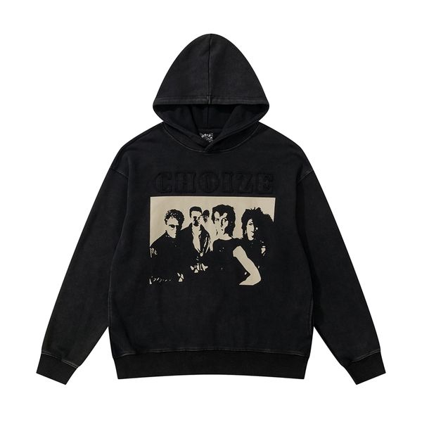 

quality hoodies men women hoodie print sweatshirts for male, Black