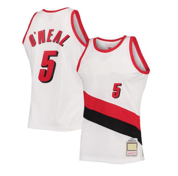 

stitched basketball jersey jermaine 7 o'neal mitchell and ness 1996-97 03-04 classic retro jerseys men women youth s-6xl, Black;red