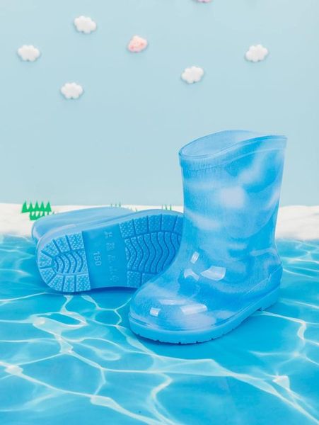 

boys tie dye rain boots she, Black;grey