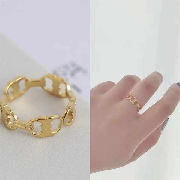 

midi rings necklace designer jewelry tb brand cool personality design gold open ring lovers306y, Golden;silver