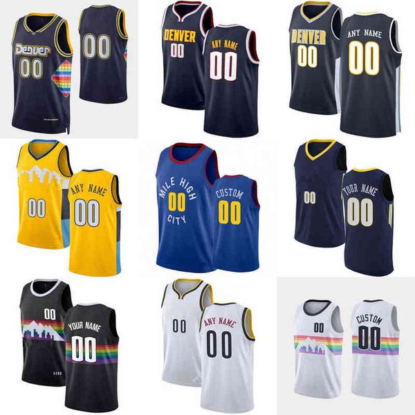 

75th custom jersey denver''nuggets''men women youth nikola 15''jokic jamal 27 murray 50 aaron gordon 1 michael, Black