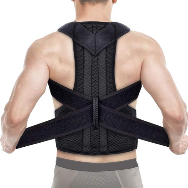 Corretor de postura para homens Mulheres Curtando apoiando o treinador de cinto de ombro de saúde Clavicle Spine Lombar 220812