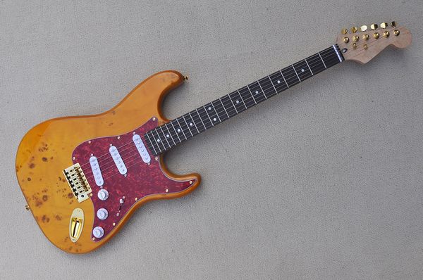 

factory custom mahogany body electric guitar with rosewood fretboard,red pickguard,sss white pickups,can be customized