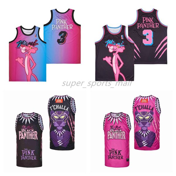 

movie basketball jerseys pink panther pink print jersey 002, Black;red