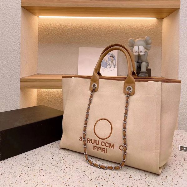 

women luxury handbags designer beach bag fashion knitting purse shoulder large tote with chain canvas shopping bag 09