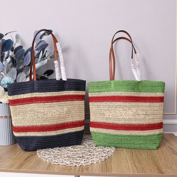 

designer women tote fashion straw beach bag shopping bags handbags