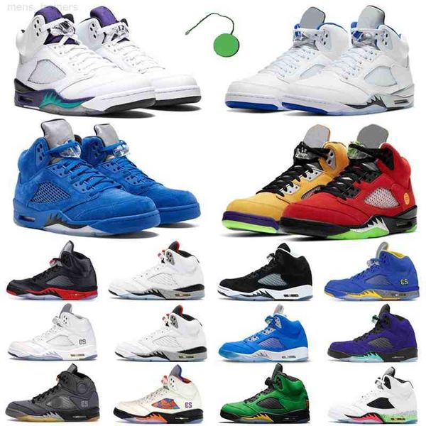 

5 5s raging bull jumpman men basketball shoes bred alternate bel grape bluebird hyper royal mens womens trainers, Black
